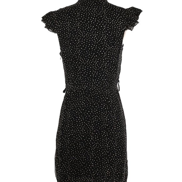 Juliette Longuet 100% Silk Black Dress French Designer FREE SHIPPING Size 4 - Picture 2 of 2